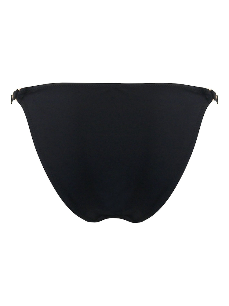 Pour Moi Black Tie Side Mykonos Adjustable Side Bikini Bottoms - Image 4 of 4