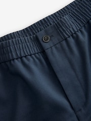 Navy Blue Elasticated Waist Smart Joggers Trousers - Image 3 of 8