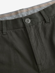 Khaki Green Straight Fit Printed Soft Touch Stretch Denim Jeans Style Trousers - Image 8 of 10