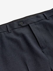 Navy Blue Puppytooth Regular Fit Check Smart Trousers - Image 5 of 7