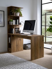 Dark Bronx Oak Effect Desk - Image 1 of 6