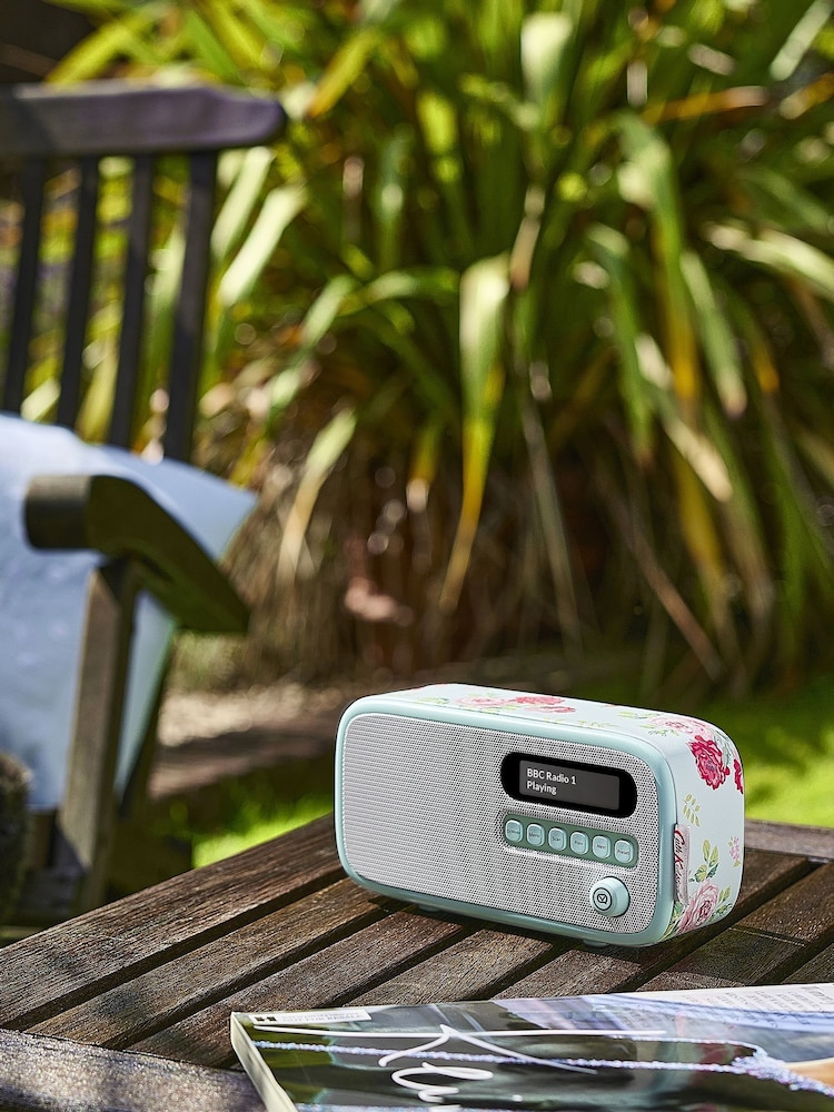 VQ White Cath Kidston Antique Rose Dexter DAB/FM Radio - Image 2 of 5
