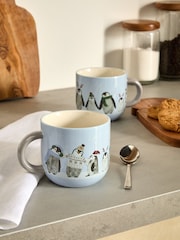 Blue Penguin Mugs Set of 2 - Image 2 of 5
