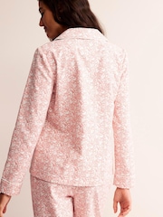 Boden Pink Brushed Cotton Pyjama Shirt - Image 2 of 6
