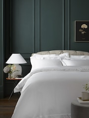 White Collection Luxe 1000 Thread Count 100% Cotton Sateen Oxford Luxury Duvet Cover and Pillowcase Set - Image 2 of 5