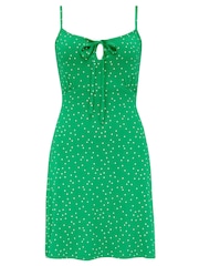 Pour Moi Green Strappy Tie Front Dress - Image 3 of 4