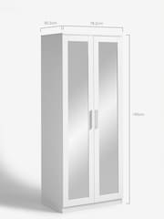 White Flynn Mirrored Double Wardrobe - Image 7 of 9