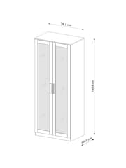 White Flynn Mirrored Double Wardrobe - Image 9 of 9