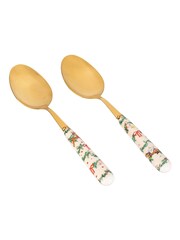 Cath Kidston Cream Christmas Set of 2 Serving Spoons - Image 2 of 4