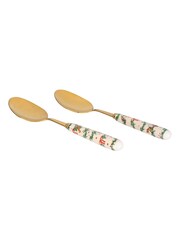 Cath Kidston Cream Christmas Set of 2 Serving Spoons - Image 3 of 4