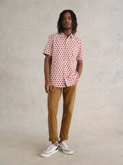 White Stuff Red Retro Spot Printed Shirt - Image 3 of 7