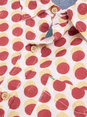 White Stuff Red Retro Spot Printed Shirt - Image 7 of 7