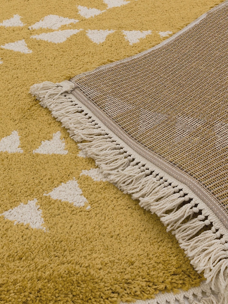 Asiatic Rugs Mustard Yellow Rocco Flags Ultra Soft Rug - Image 2 of 4