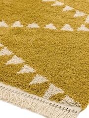 Asiatic Rugs Mustard Yellow Rocco Flags Ultra Soft Rug - Image 3 of 4