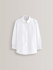 White Slim Fit 2 Pack Long Sleeve Formal School Shirts (3-18yrs) - Image 2 of 7