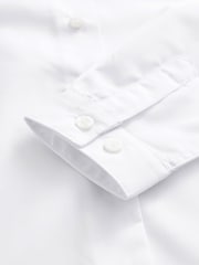 White Slim Fit 2 Pack Long Sleeve Formal School Shirts (3-18yrs) - Image 6 of 7