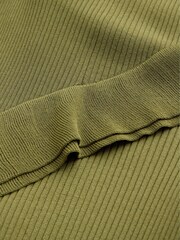Mint Velvet Green Ruffle Detail Knit Dress - Image 9 of 9