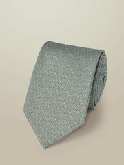Charles Tyrwhitt Green Silk Print Tie - Image 2 of 3