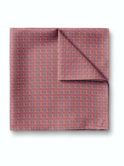 Charles Tyrwhitt Pink Spot Silk Pocket Square Handkerchief - Image 1 of 3