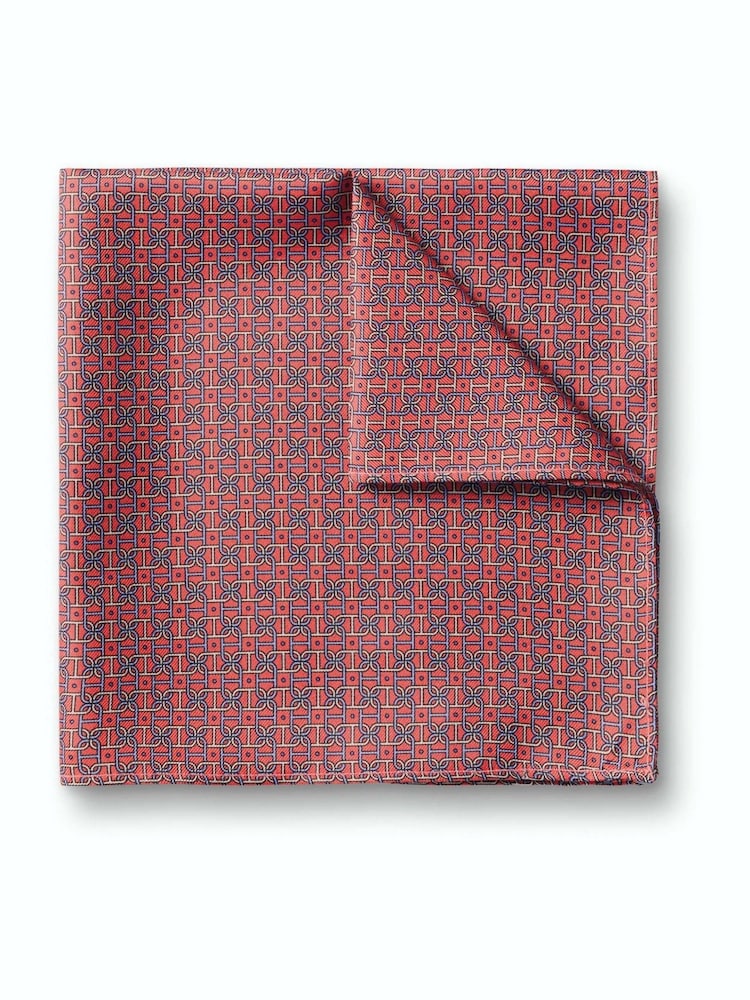 Charles Tyrwhitt Pink Spot Silk Pocket Square Handkerchief - Image 1 of 3 Charles Tyrwhitt Pink Spot Silk Pocket Square Handkerchief - Image 1 of 3