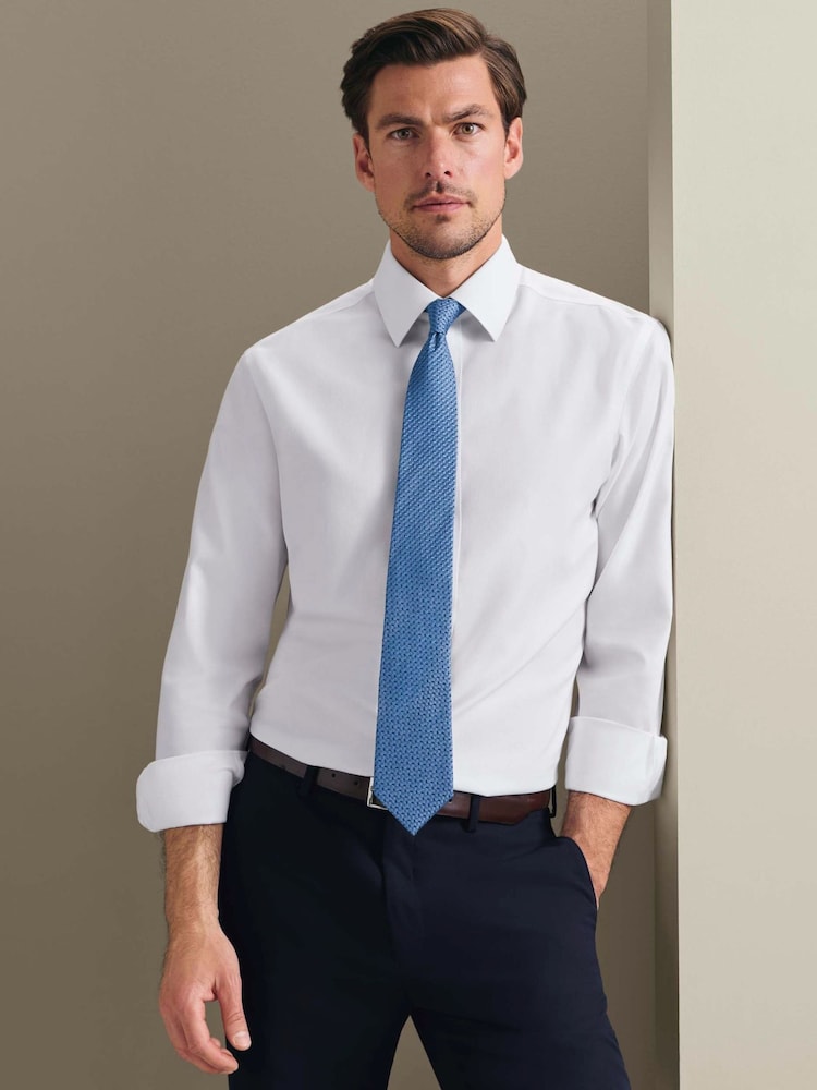 Charles Tyrwhitt Turquoise Blue Stone Medallion Silk Tie - Image 1 of 3