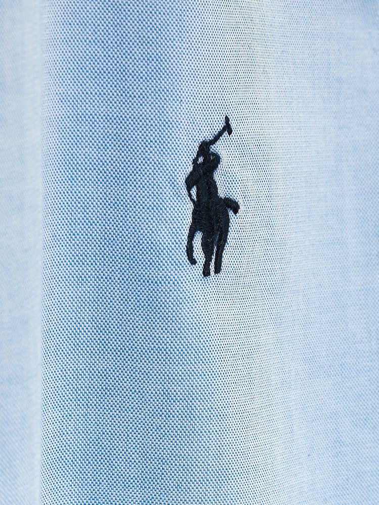 Polo Ralph Lauren Blue Oxford Logo Shirt - Image 9 of 9