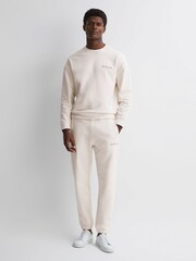 Reiss Off White Hills Reiss | Ché Motif Cotton Sweatshirt - Image 5 of 5
