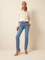 Smoky Blue Slim Lift And Shape Jeans - Image 1 of 7
