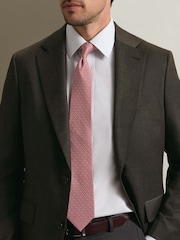 Charles Tyrwhitt Pink Silk Print Tie - Image 1 of 3