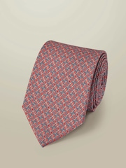 Charles Tyrwhitt Pink Silk Print Tie - Image 2 of 3