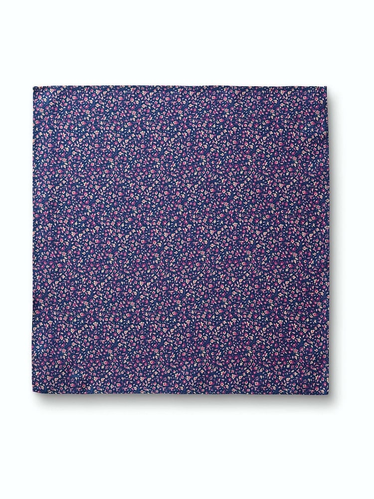 Charles Tyrwhitt Blue Spot Silk Pocket Square Handkerchief - Image 2 of 3 Charles Tyrwhitt Blue Spot Silk Pocket Square Handkerchief - Image 2 of 3