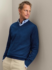 Charles Tyrwhitt таза мерино V-мойын жемпірі - 5суретінің 1 суреті