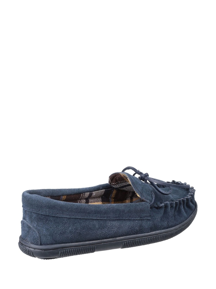 Cotswold Blue Alberta Slip On Moccasin Slippers - Image 2 of 4