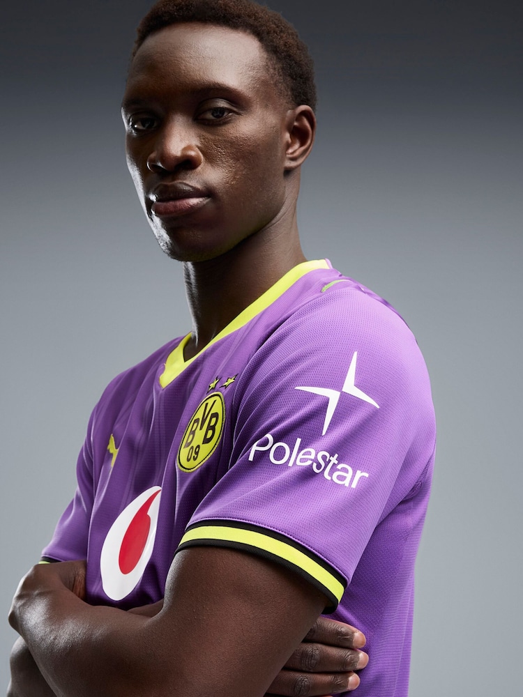 Puma Purple Borussia Dortmund Third Jersey T-Shirt - Image 2 of 6 Puma Purple Borussia Dortmund Third Jersey T-Shirt - Image 2 of 6