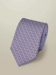 Charles Tyrwhitt Purple Silk Print Tie - Image 2 of 3
