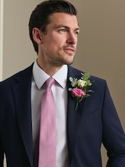 Charles Tyrwhitt Pink Stone Medallion Silk Tie - Image 1 of 3