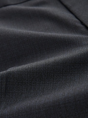 Navy Blue Slim Fit Textured Wool Suit Trousers - Image 6 of 7