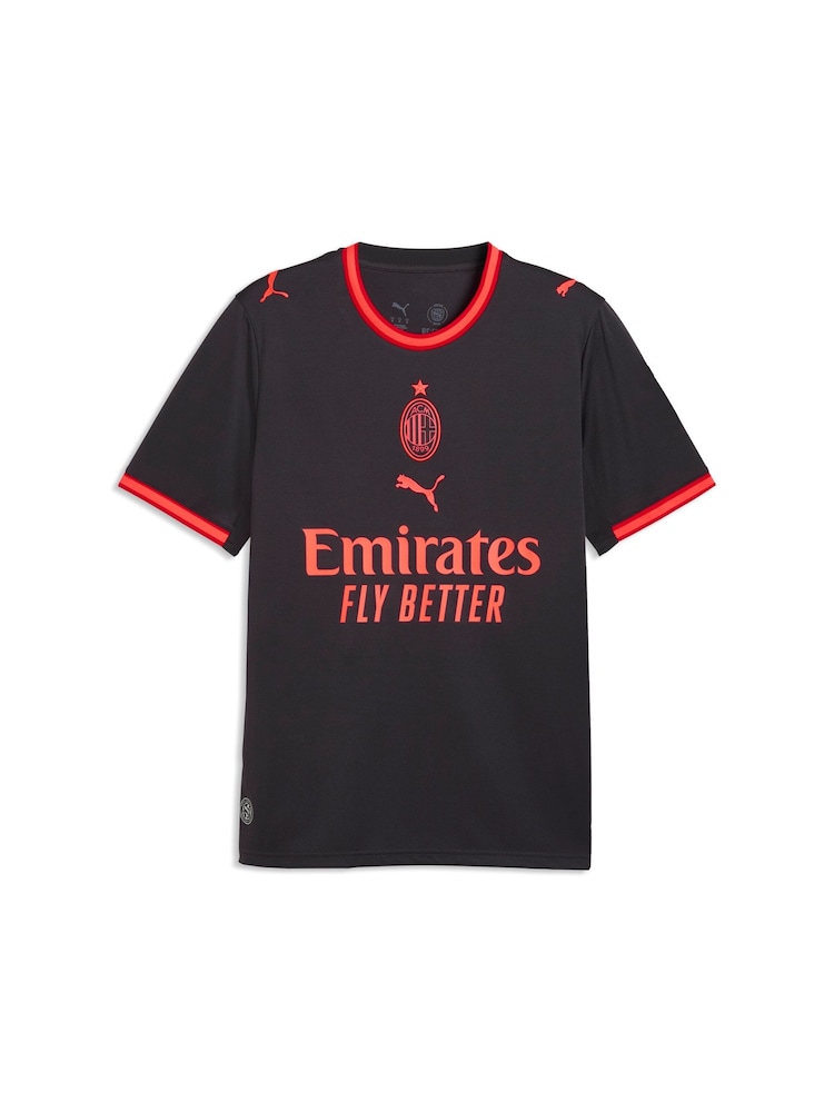 Puma Black AC Milan Third Jersey T-Shirt - Image 4 of 4 Puma Black AC Milan Third Jersey T-Shirt - Image 4 of 4