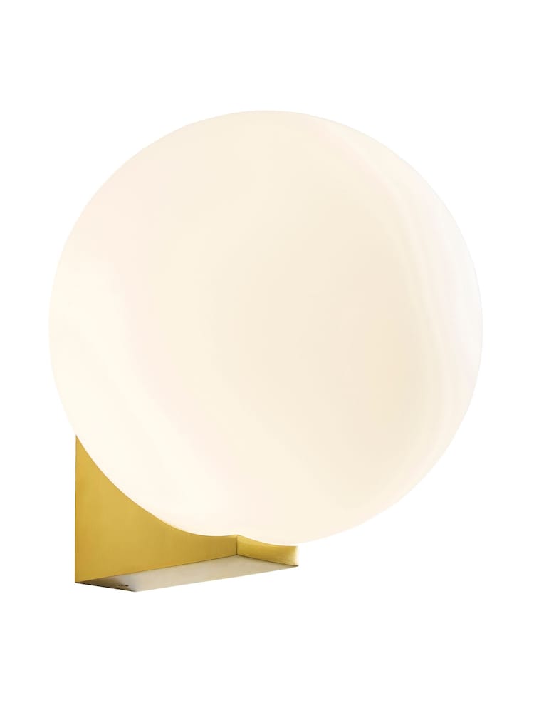 BHS Brass Thiva 1lt IP44 Wall Light - Image 1 of 3