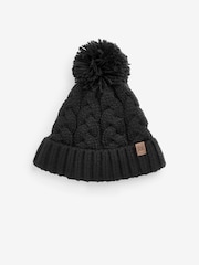 Black Knitted Hat, Gloves and Scarf 3 Piece Set (3-16yrs) - Image 6 of 6