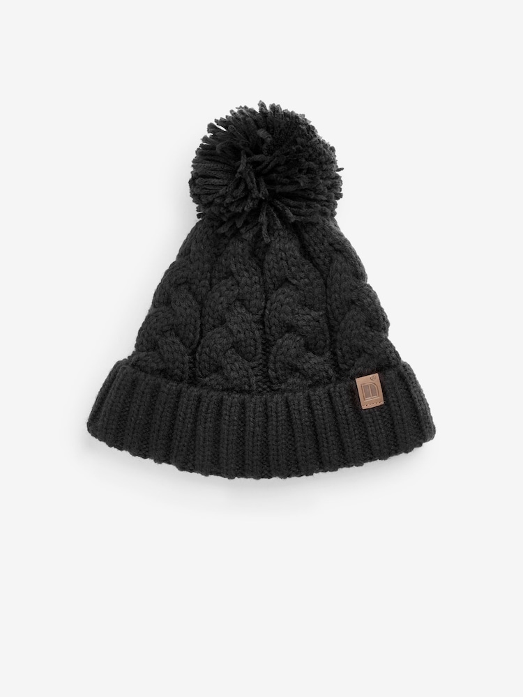 Black Knitted Hat, Gloves and Scarf 3 Piece Set (3-16yrs) - Image 6 of 6