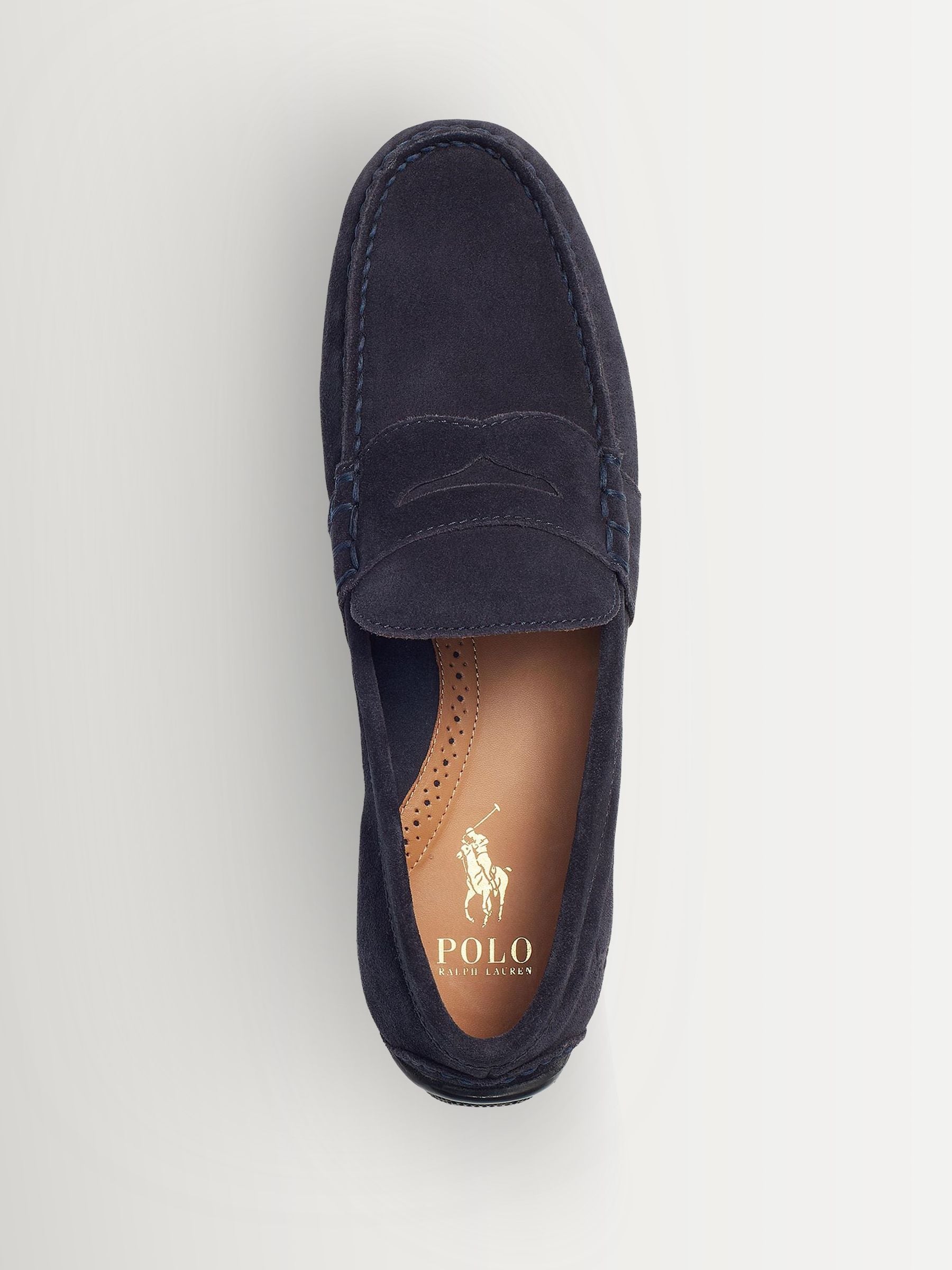 RALPH LAUREN Size 7.5 Navy Solid Leather Drivers Loafers Amazon.com | Polo Ralph Lauren Mens Fashion Casual Driving  main image 3