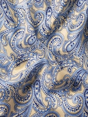 Charles Tyrwhitt Blue/Natural Spot Silk Pocket Square Handkerchief - Image 3 of 3