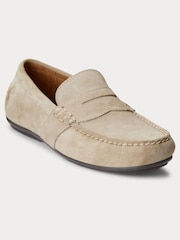 Polo Ralph Lauren Beige Reynold Suede Driver Loafers - Image 2 of 4