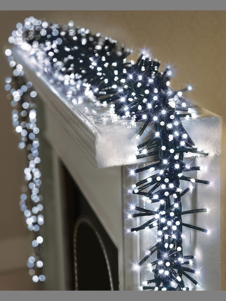 Premier Decorations Ltd White Brite 3000 LED Cluster Christmas Lights - Image 1 of 4