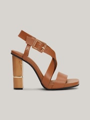 Tommy Hilfiger Brown Block High Heels - Image 1 of 6