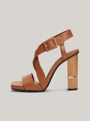 Tommy Hilfiger Brown Block High Heels - Image 2 of 6