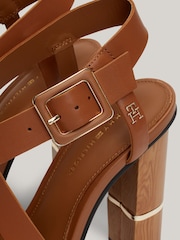 Tommy Hilfiger Brown Block High Heels - Image 6 of 6