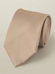 لون طبيعي - ربطة عنق حرير بملمس بارز من Charles Tyrwhitt - صورة 1 من 2