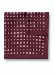 Rojo - Pañuelo de bolsillo de seda con estampado de cachemira de Charles Tyrwhitt - Imagen 1 de 3